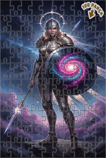 Teona Ahşap لغز خشبي بإطار مزدوج الطبقات بمظهر لوحة زيتية لشخصية فتاة المحارب...