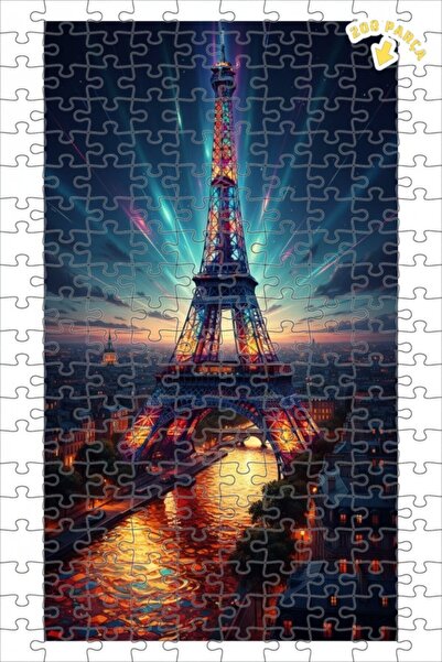 Teona Ahşap لغز خشبي بإطار مزدوج الطبقات ليلة باريس المتألقة 200 قطعة 25x35