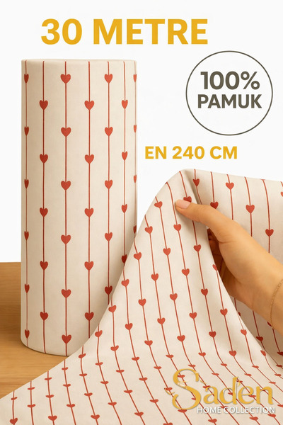 SADEN HOME 30 Metre DESENLİ Nevresimlik Kumaş - Çarşaflık Kumaş En:240 Cm (1 ...