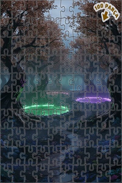 Teona Ahşap أضواء الغابة السحرية، لغز خشبي بإطار مزدوج الطبقات بمظهر اللوحات ...