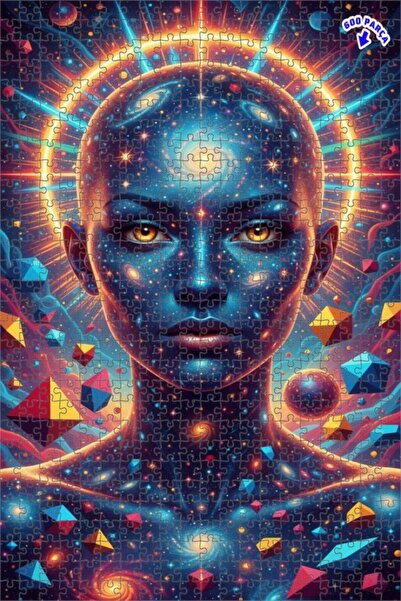 Teona Ahşap لغز خشبي بإطار مزدوج الطبقات بمظهر لوحة زيتية لعيون الكون 600 قطع...