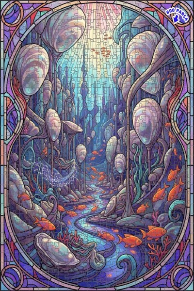 Teona Ahşap لغز خشبي مؤطر بطبقتين بمظهر فسيفساء فني ساحر على شكل حورية البحر ...