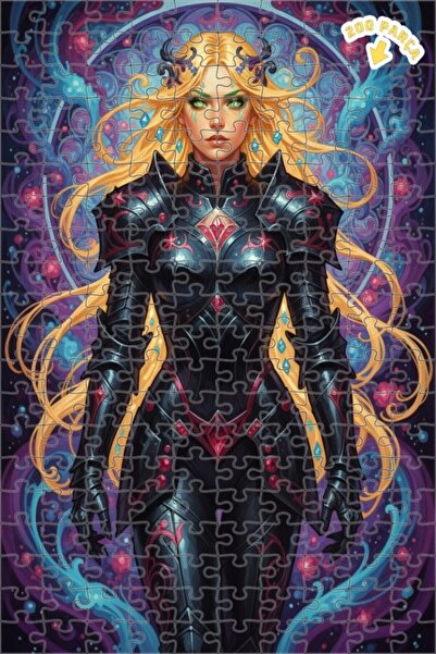 Teona Ahşap لغز خشبي مؤطر بطبقتين بمظهر لوحة زيتية لملكة المحارب المدرعة 200 ...