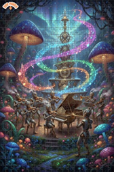 Teona Ahşap لغز خشبي مؤطر بطبقتين من ميستيك أوركسترا فورست 500 قطعة 50x30