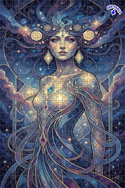 Teona Ahşap لغز خشبي بمظهر الألوان المائية من كوزميك بيوتي 600 قطعة 50×35