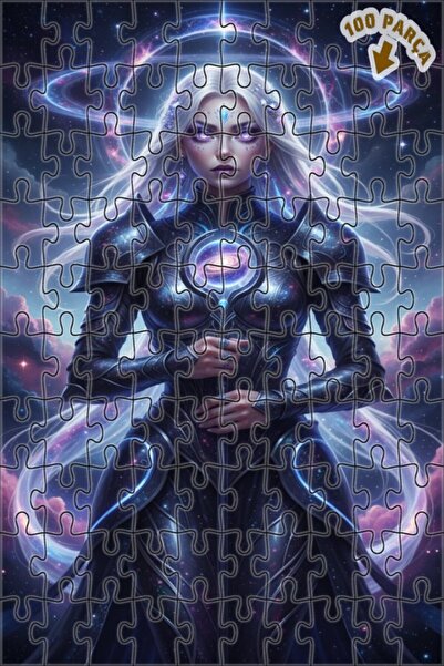 Teona Ahşap لغز خشبي بإطار ذو طابقين بمظهر الطباعة الرقمية لملكة الفضاء 100 ق...