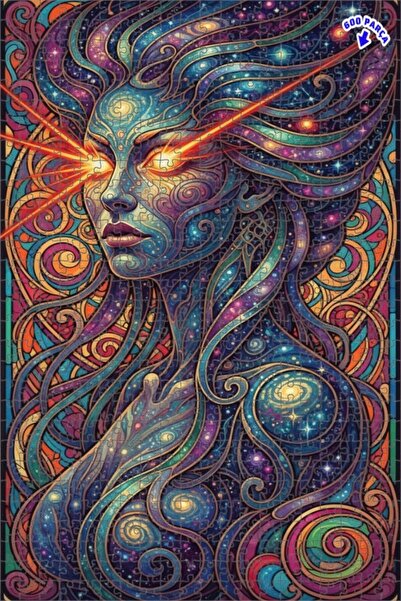 Teona Ahşap لغز خشبي بإطار مزدوج الطبقات من كوزميك إنيرجي للنساء 600 قطعة 50x35