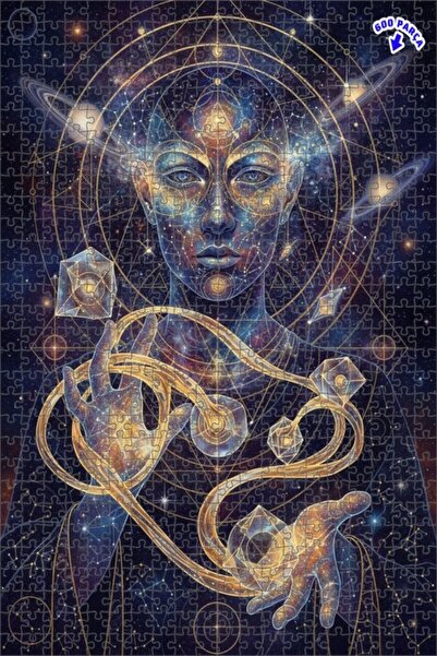 Teona Ahşap لوحة فنية خشبية مؤطرة بطبقتين بمظهر لوحة زيتية تصور الحكمة الكوني...