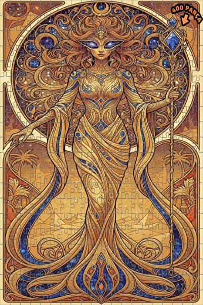 Teona Ahşap لغز خشبي بإطار مزدوج الطبقات بمظهر الألوان المائية لإلهة العصر ال...