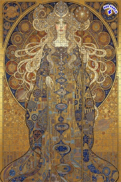 Teona Ahşap لوحة زيتية على طراز الملكة غوستاف كليمت من العصر الذهبي، لوحة خشب...