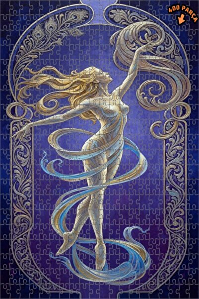 Teona Ahşap لوحة فنية بأسلوب الآرت نوفو تصور راقصة الباليه، لوحة زيتية فنية ب...