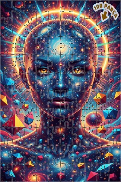 Teona Ahşap لغز خشبي بإطار مزدوج الطبقات بمظهر لوحة زيتية لعيون الكون، 100 قط...