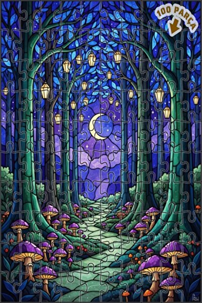 Teona Ahşap ألغاز خشبية مؤطرة بطبقتين بنمط فن الفسيفساء لفليرس الغابة السحرية...