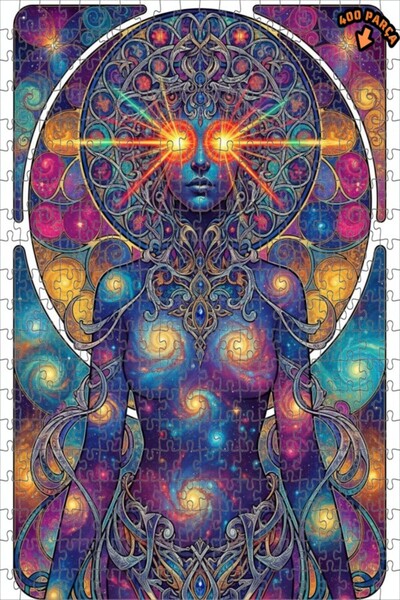 Teona Ahşap لغز خشبي بإطار مزدوج الطبقات للمرأة ذات الطاقة الكونية الفلكية 40...