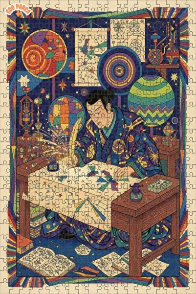 Teona Ahşap لغز خشبي بإطار مزدوج الطبقات من شركة سكاي ساينتست، 500 قطعة، 50x30