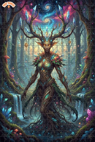 Teona Ahşap لغز خشبي بإطار مزدوج الطبقات بمظهر لوحة زيتية كريستالية على شكل ق...