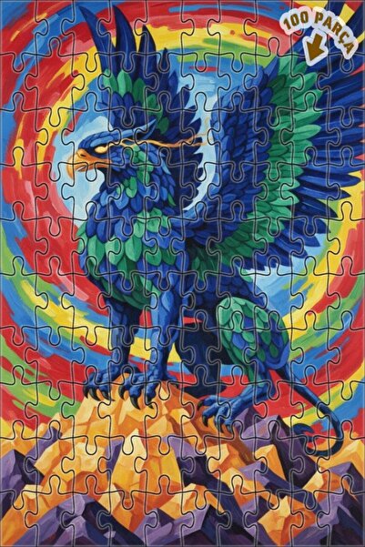 Teona Ahşap لوحة زيتية لـ "ميستيك جريفين" الكائن الأسطوري، لوحة خشبية مؤطرة ب...