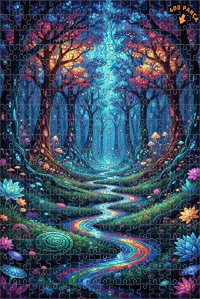 Teona Ahşap لغز خشبي مؤطر بطبقتين من ماركة ماجيكال فورست ريفر 400 قطعة 35×35