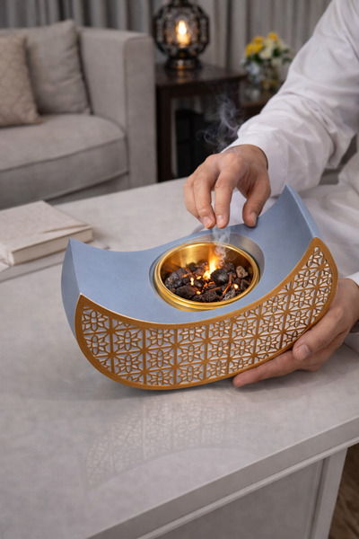 Generic A luxurious crescent incense burner – elegance that exudes the fragra...