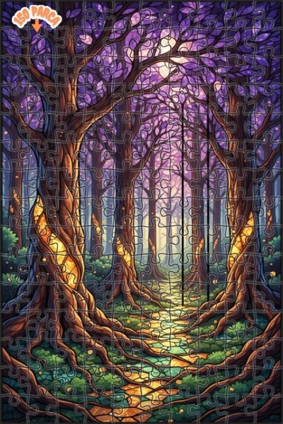 Teona Ahşap لغز خشبي مؤطر بطبقتين من غابة الغموض الساحرة 150 قطعة 20×30