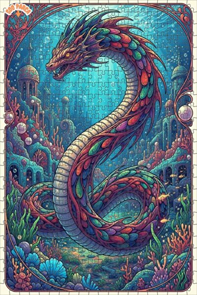 Teona Ahşap لغز خشبي فني ملون من مملكة التنين، لغز خشبي بإطار مزدوج الطبقات، ...