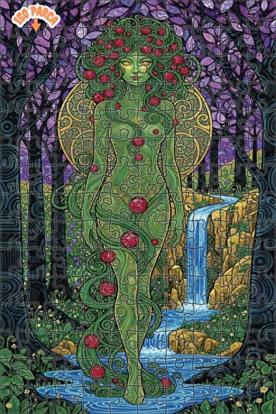 Teona Ahşap لغز خشبي بإطار مزدوج الطبقات بمظهر الألوان المائية لجنية الغابة ا...