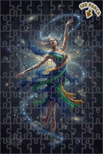 Teona Ahşap لغز خشبي بإطار مزدوج الطبقات من Evren Dansi 100 قطعة 25x25