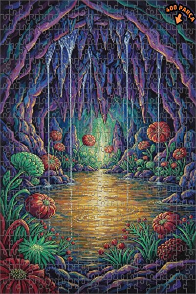 Teona Ahşap لغز خشبي بمظهر زهور الكهف الغامضة بمظهر اللوحات الزيتية 400 قطعة ...