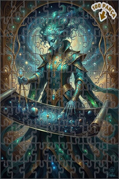 Teona Ahşap لغز خشبي بإطار مزدوج الطبقات من جالاكتيك كوزموس بيلجس 100 قطعة 25x25