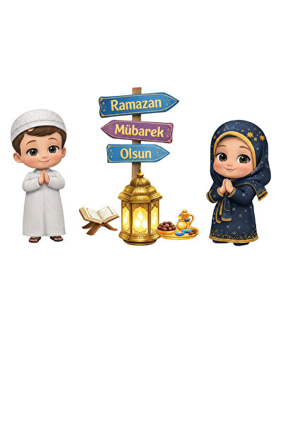 abjad Ramazan Mübarek Masa Üstü Ayaklı Pano Seti 3lu