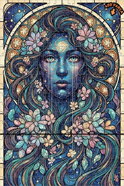 Teona Ahşap لغز خشبي بإطار مزدوج الطبقات منقوش للنساء من جالاكتيك 400 قطعة 35×35