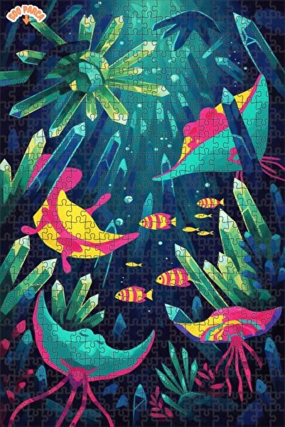 Teona Ahşap لغز خشبي بإطار مزدوج الطبقات من كريستال سبمارينر مغامرات 500 قطعة...