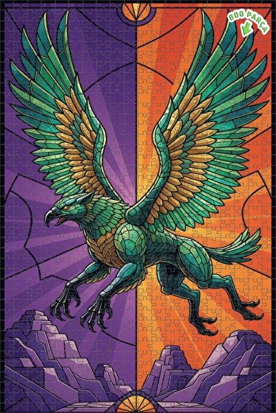 Teona Ahşap لغز خشبي مؤطر بطبقتين من ميستيك جريفين آرت 800 قطعة 70x50