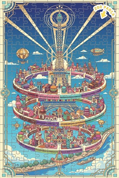 Teona Ahşap لغز خشبي بإطار من طابقين من آرت ديكو باريس دريم 200 قطعة 25x35