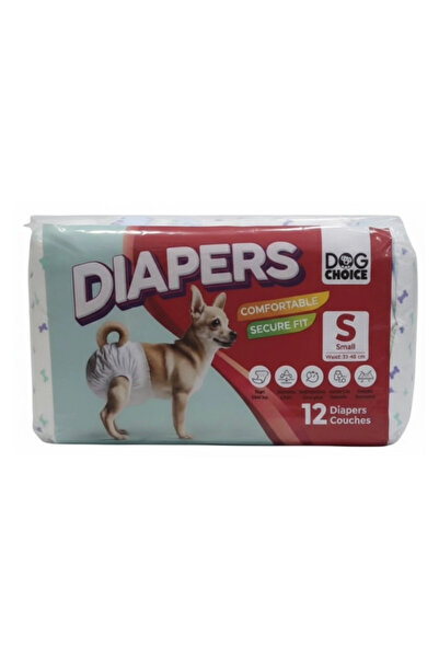 Kanki Pet Dog Choice Diapers Köpek Bağlama Bezi S Boy 12’li Paket Erkek Köpek...