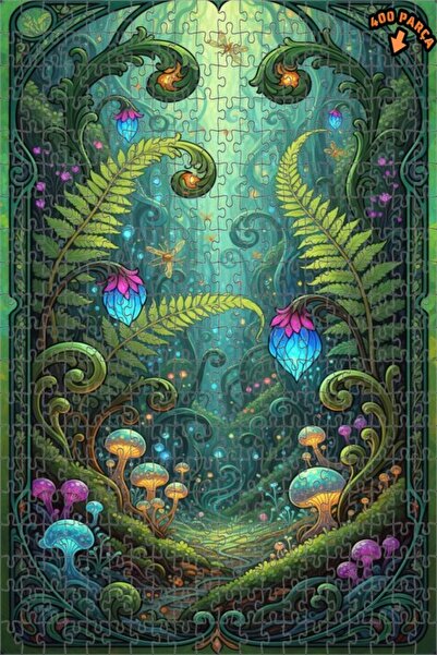 Teona Ahşap لغز خشبي مؤطر بطبقتين بتصميم فني يشبه الزيت الزيتي لفطر الغابة ال...