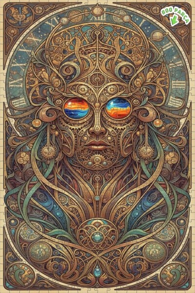 Teona Ahşap لغز خشبي بإطار مزدوج الطبقات من سبيريت أوف تايم 800 قطعة 70×50