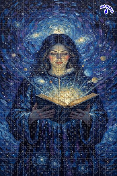 Teona Ahşap لغز خشبي بمظهر لوحة زيتية يصور ضوء الحكمة الكونية، 600 قطعة، 50×3...