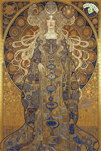 Teona Ahşap لوحة زيتية على طراز الملكة غوستاف كليمت من العصر الذهبي، لوحة خشب...