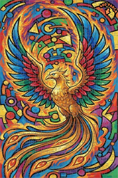 Teona Ahşap لوحة زيتية بتصميم فني حديث على شكل طائر الفينيق السحري، لوحة خشبي...