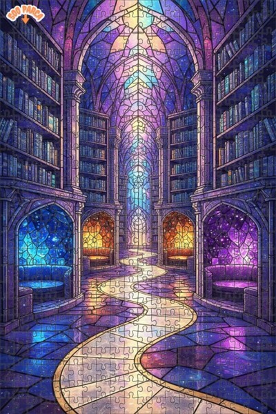 Teona Ahşap لغز خشبي مؤطر بطبقتين بتصميم فن الزجاج الملون للمكتبة الفلكية 500...