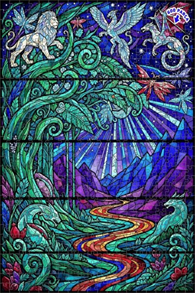 Teona Ahşap لغز خشبي مؤطر بطبقتين من مونسترز آند دراجونز الساحرة الغابية، ملو...