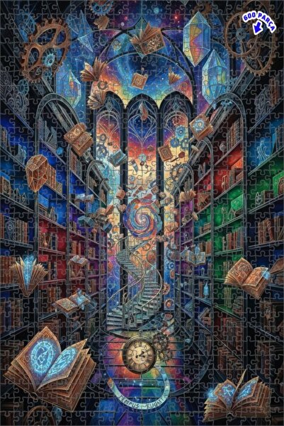 Teona Ahşap لغز خشبي مؤطر بطبقتين بمظهر لوحة زيتية يصور الكون الغامض المعرفي،...