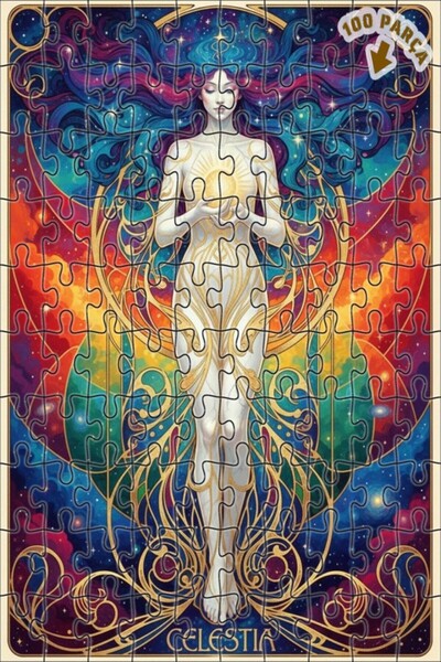 Teona Ahşap لغز خشبي بإطار مزدوج الطبقات من سيليستيا آرتست، 100 قطعة، 25×25