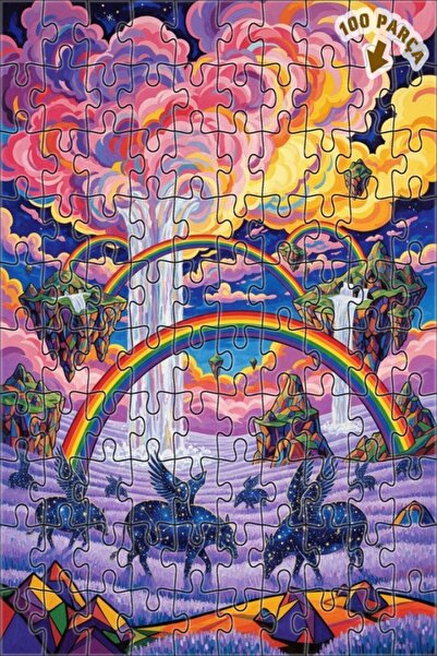 Teona Ahşap لوحة زيتية لمناظر شلالات ملونة على شكل خيول سماوية، لوحة خشبية مؤ...