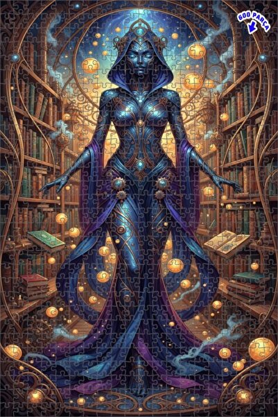 Teona Ahşap لوحة فنية لامرأة حكيمة غامضة بمظهر لوحة زيتية، لغز خشبي بإطار مزد...