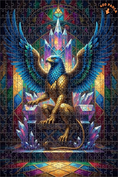 Teona Ahşap لغز خشبي مؤطر بطبقتين من غوركيملي غريفين تاهت، 400 قطعة، 35×35