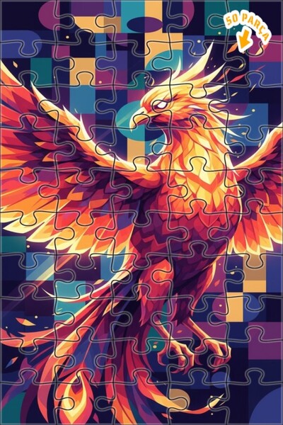 Teona Ahşap ألواح بازل خشبية ملتفة على شكل أجنحة اللهب، طائر العنقاء الأسطوري...