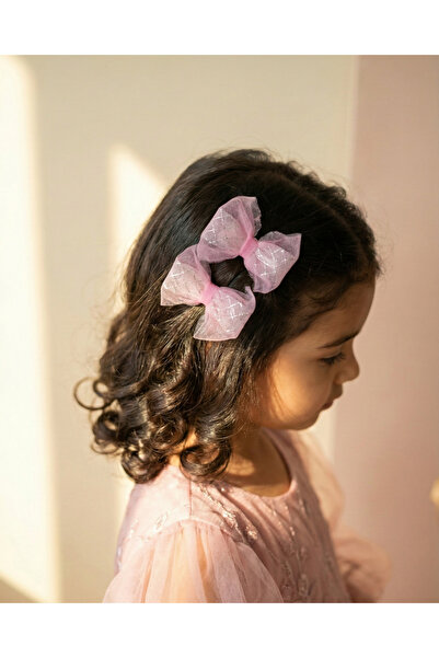 B&ES Acc. Handmade Girl's Evening Dress Glittery Bow Buckle Set of 2