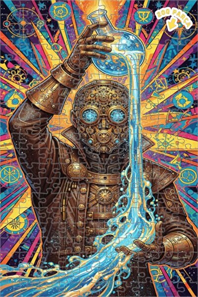 Teona Ahşap لغز خشبي بإطار مزدوج الطبقات بتصميم فني تجريدي ملون على طراز عالم...